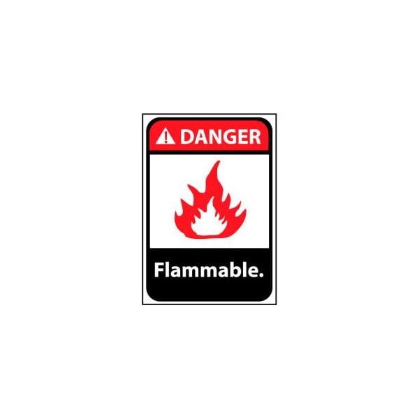 National Marker Co Danger Sign 14x10 Aluminum - Flammable DGA15AB - main
